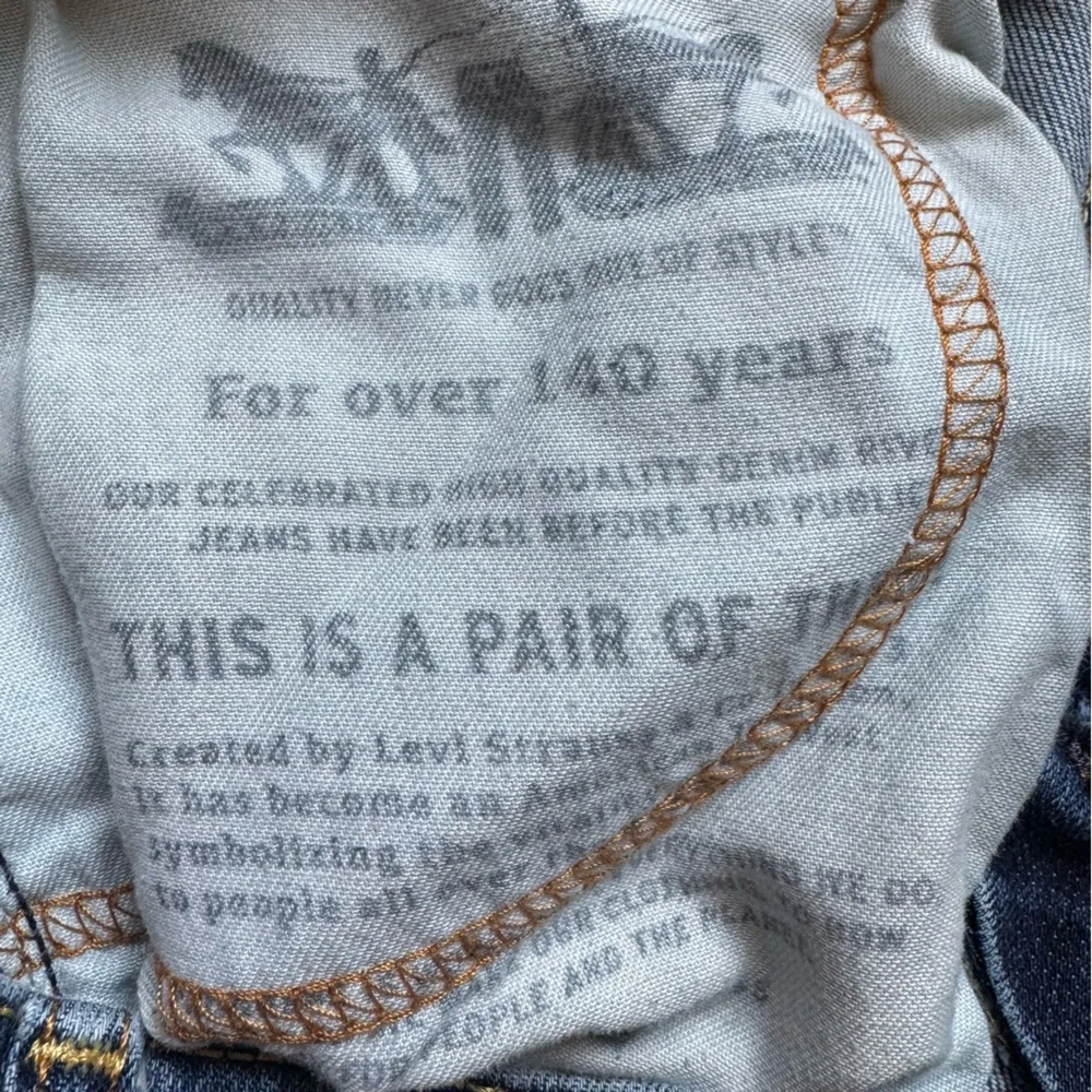 Levi's Distressed Blue Denim Straight Leg Red  Tag Jeans
